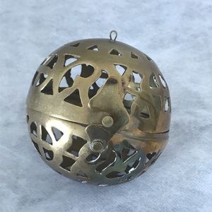 Vintage Bernard Carant Brass  Ball w/cut out design